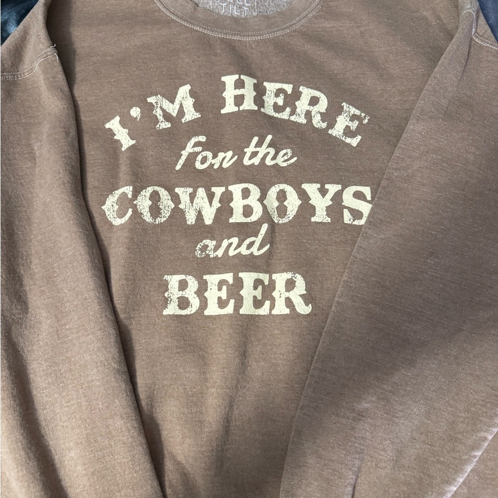 Full Tilt Brown Sweatshirt with Cream Text